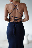 Cataleya Rhinestone Bodycon Gown | Navy | Debs & Prom | Formal Gown | Oh Hello Clothing