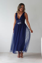 Cecilia Tulle Maxi Dress Navy | Wedding Guest Dress | Maxi | Oh Hello Clothing