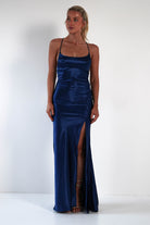 Celinee Satin Maxi Gown | Royal | Debs & Prom | Formal Gown | Oh Hello Clothing
