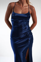 Celinee Satin Maxi Gown | Royal | Debs & Prom | Formal Gown | Oh Hello Clothing