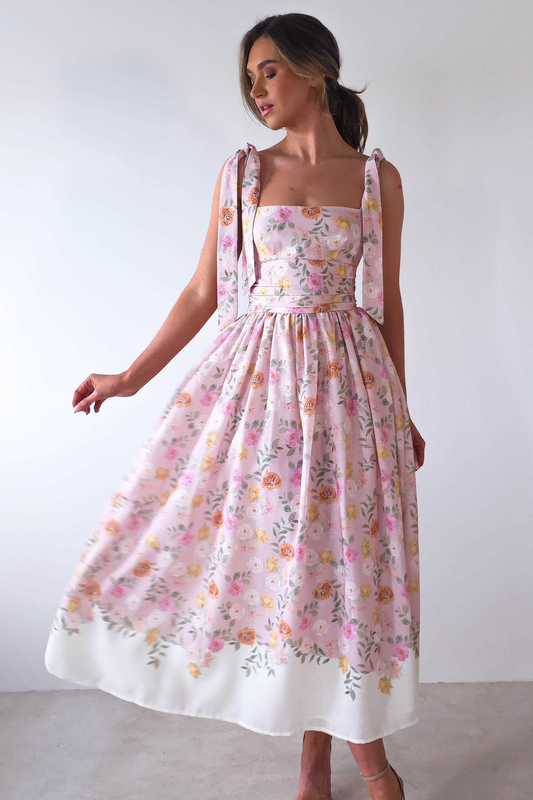 Chelsea Floral Maxi Dress | Pink Print