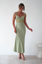 Oh Hello Clothing Women > Clothing > Dresses Cleo Lace Detail Maxi Dress | Sage Green