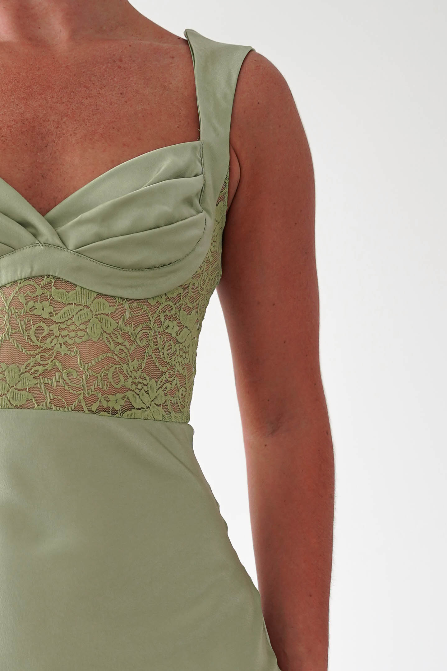 Oh Hello Clothing Women > Clothing > Dresses Cleo Lace Detail Maxi Dress | Sage Green
