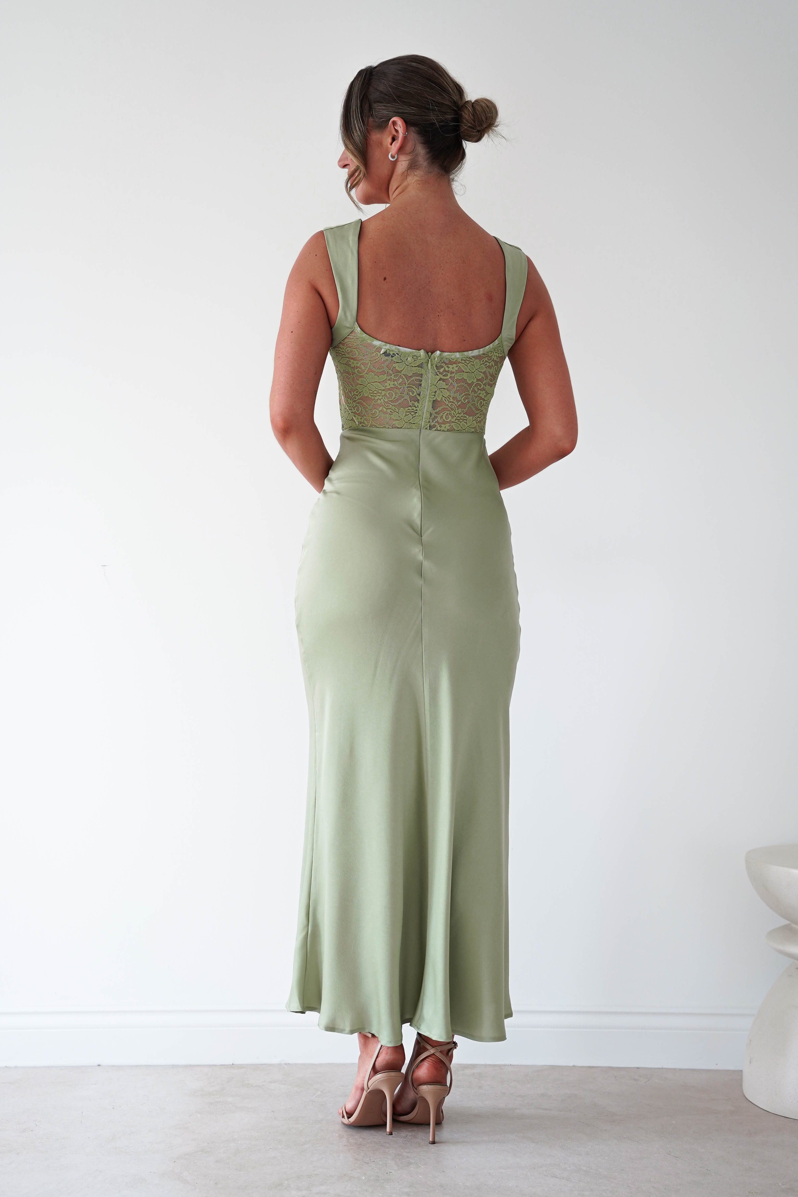 Oh Hello Clothing Women > Clothing > Dresses Cleo Lace Detail Maxi Dress | Sage Green