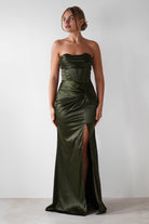 Clydee Soft Corset Maxi Gown | Olive | Debs & Prom | Formal Gown | Oh Hello Clothing