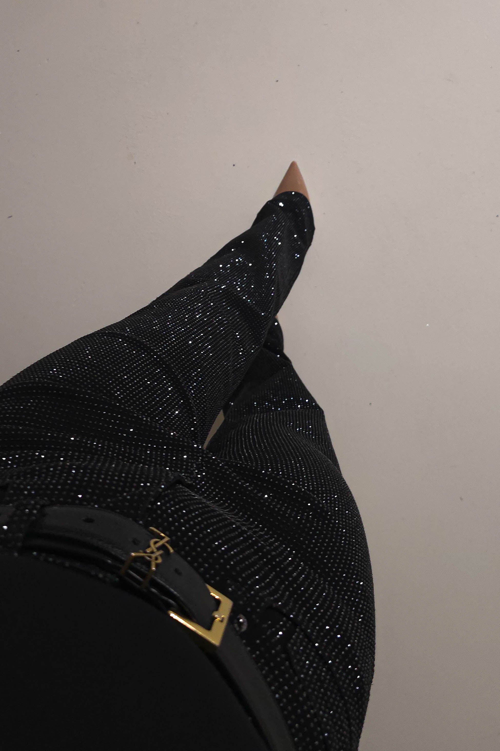 Coleen Sparkle Diamante Jeans | Black