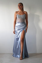 Crystal Bodycon Embellished Gown | Blue | Debs & Prom | Formal Gown | Oh Hello Clothing