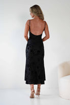 Dahlia Floral Jacquard Maxi Dress Black | Wedding Guest Dress | Maxi | Oh Hello Clothing