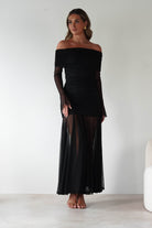 Dalton Mesh Maxi Dress Black | Wedding Guest Dress | Maxi | Mesh | Oh Hello Clothing