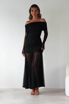 Dalton Mesh Maxi Dress Black | Wedding Guest Dress | Maxi | Mesh | Oh Hello Clothing