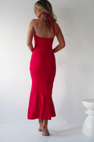 Damaris Textured Midi Dress Red | Wedding Guest Dress | Midi | Oh Hello Clothing