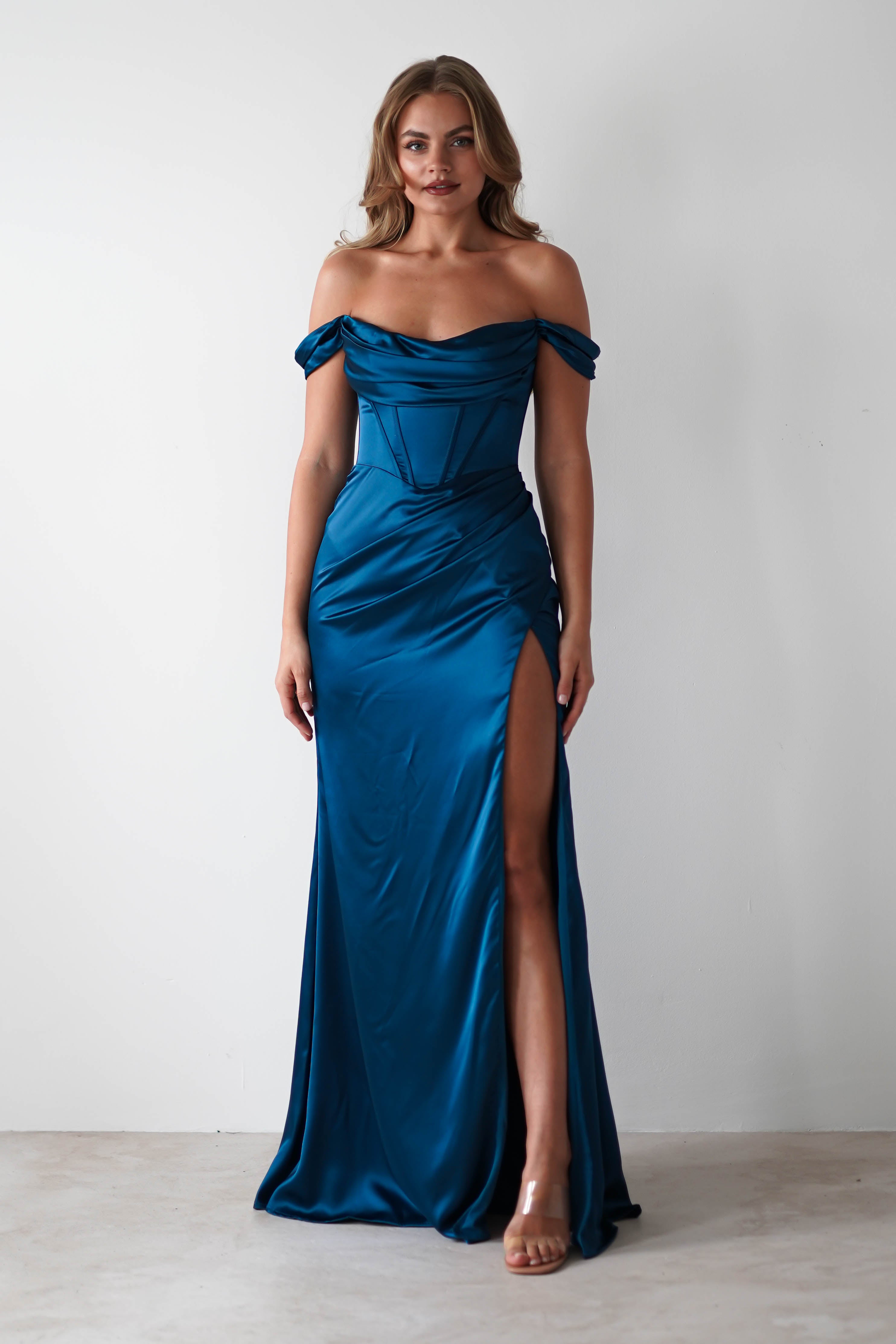 Dionne Soft Coset Maxi Gown | French Navy