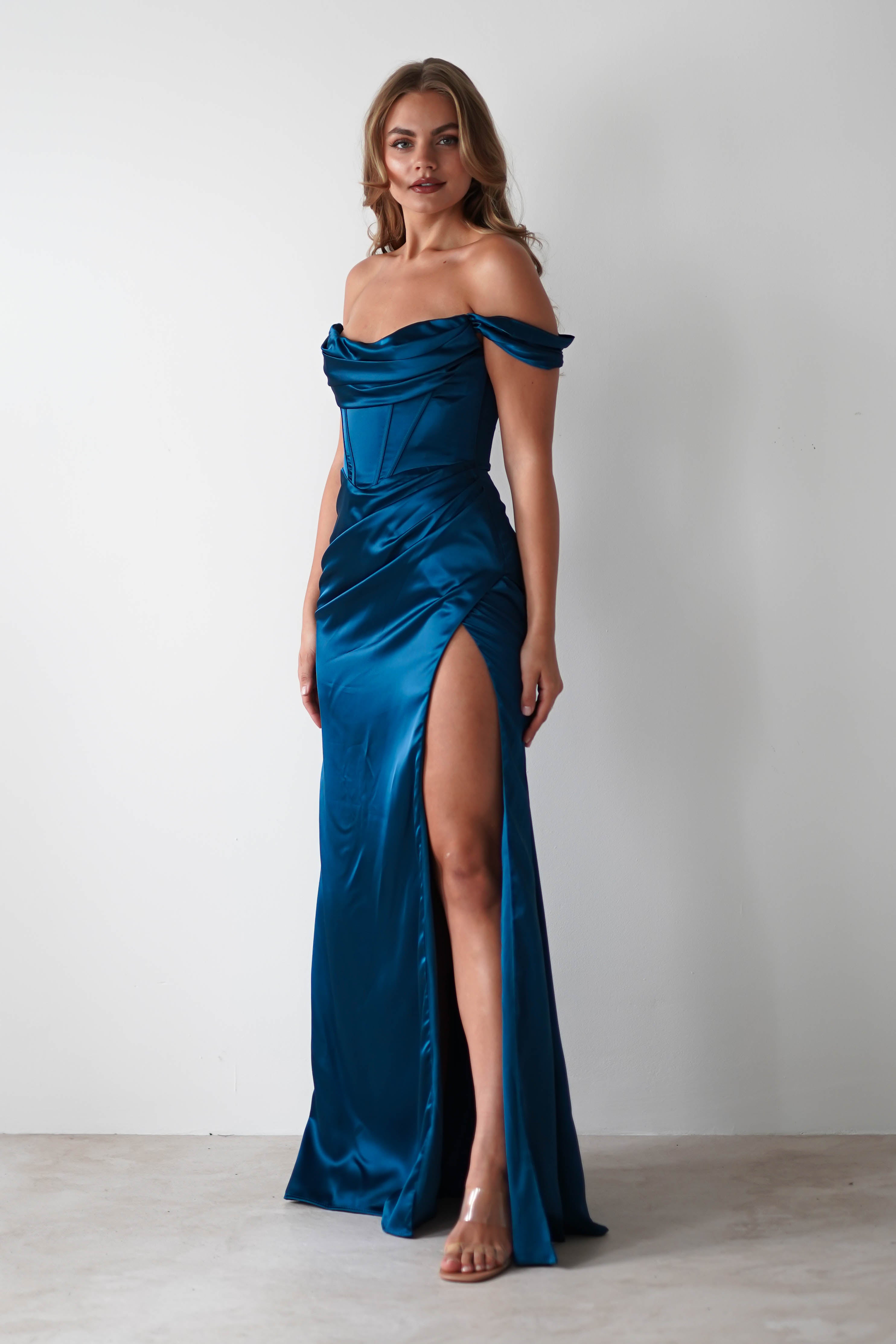 Dionne Soft Coset Maxi Gown | French Navy