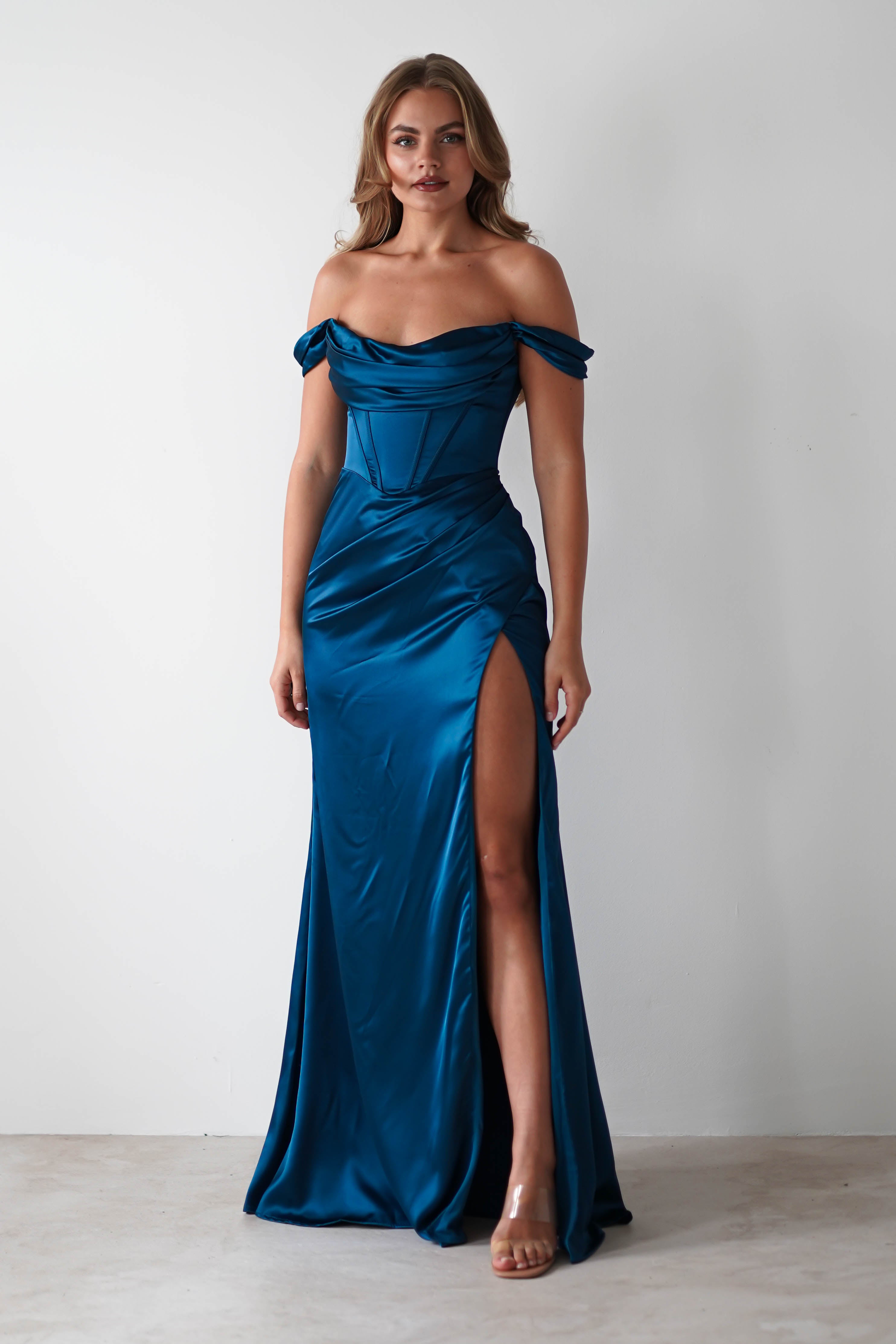 Dionne Soft Coset Maxi Gown | French Navy