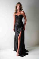Diva Embellished Corset Gown | Black | Debs & Prom | Formal Gown | Oh Hello Clothing