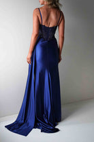 Diva Embellished Corset Gown | Royal Navy | Debs & Prom | Formal Gown | Oh Hello Clothing