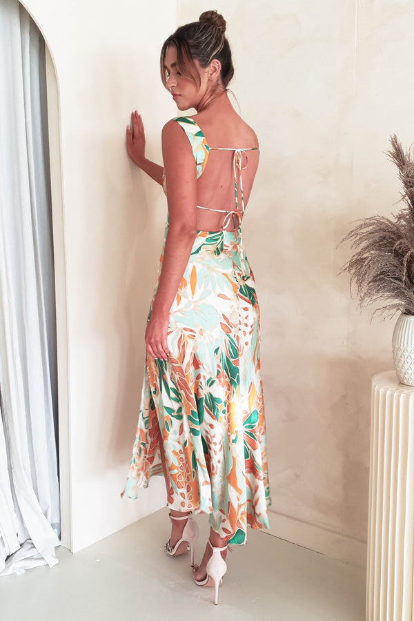Nerina Midi Dress | Mixed Print