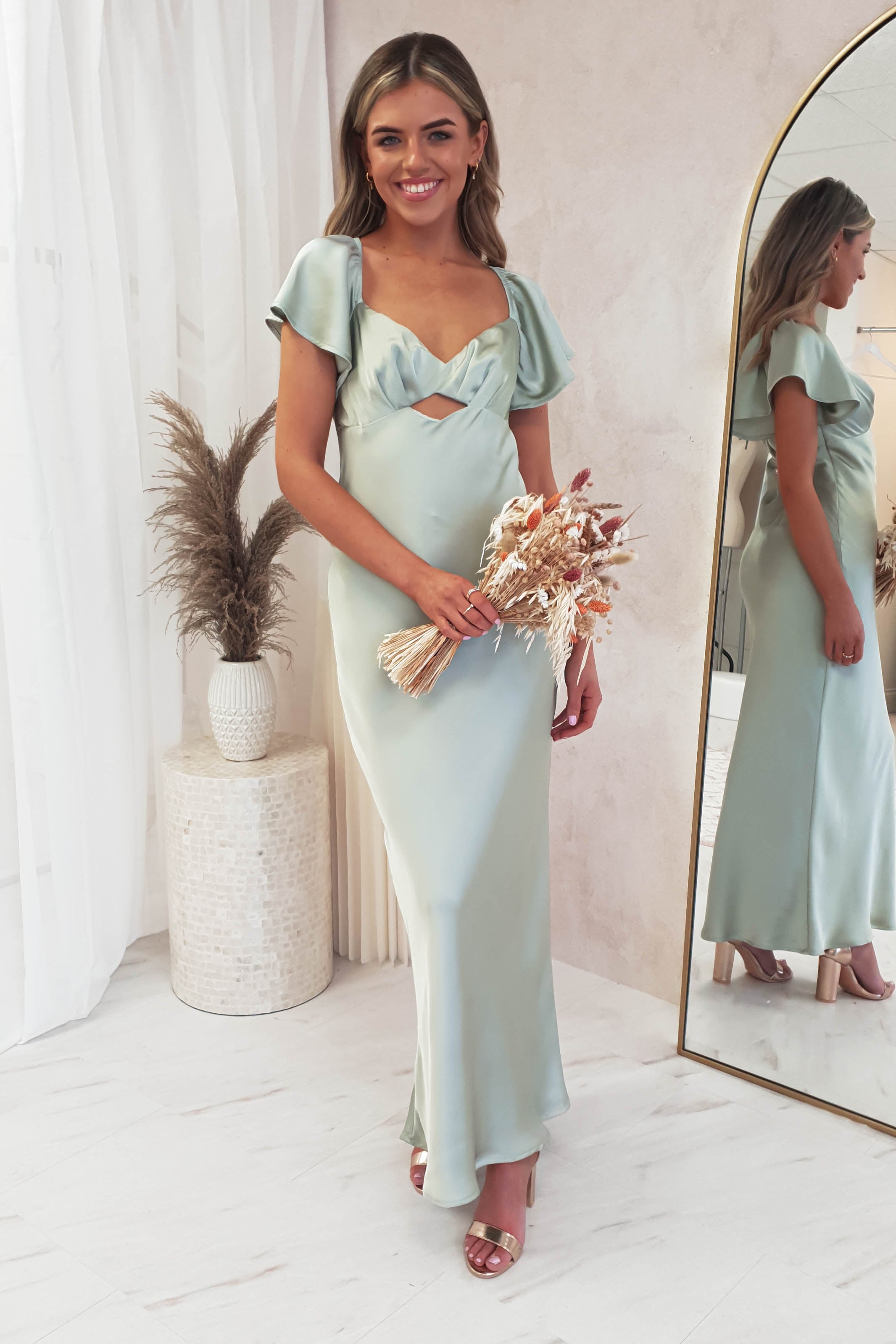 Midi bridesmaid dresses outlet with sleeves