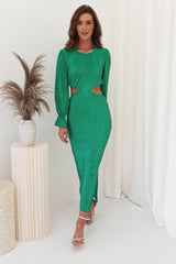 Tavira Plisse Maxi Dress | Green