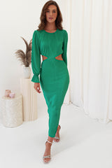 Tavira Plisse Maxi Dress | Green