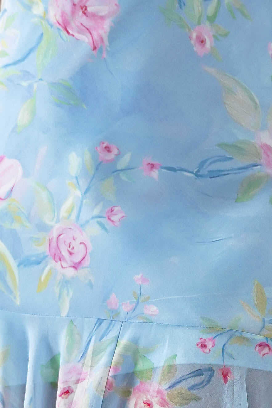 Oh Hello Clothing Women > Clothing > Dresses * DONE Calix Floral Asymmetric Midi Dress | Blue