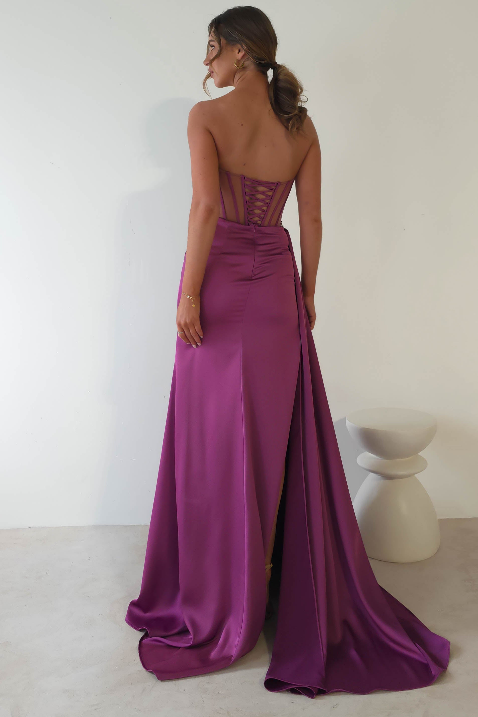 Jovana Strapless Gown | Violet