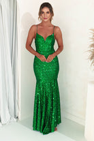 Sorcha Sequin Mermaid Gown | Green | Debs & Prom | Formal Gown | Oh Hello Clothing