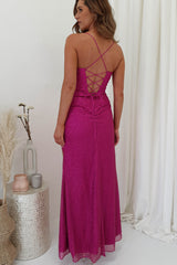 Esmeralda Glitter Gown | Fuchsia