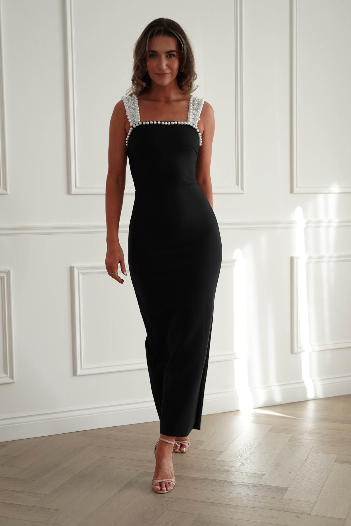 Oh Hello Clothing Women > Clothing > Dresses *DONE-F&P|613376 |black dress with white embellishment