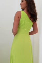 Carmela Chiffon Maxi Dress | Lime