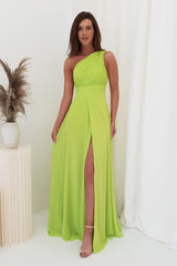 Carmela Chiffon Maxi Dress | Lime