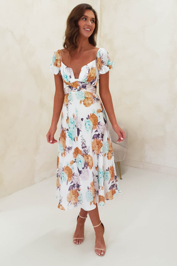 Innika Floral Midi Dress | Mixed Print