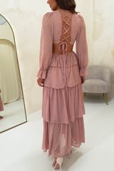 Deola Chiffon Maxi Dress | Dusty Pink