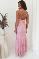 Abella Sequin Maxi Gown | Baby Pink
