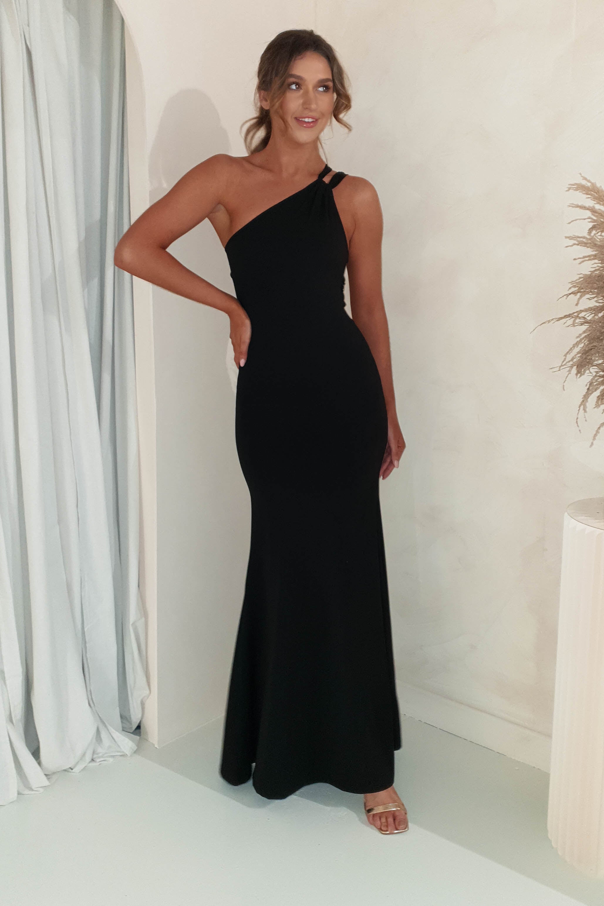 Milana Bodycon Maxi Gown | Black