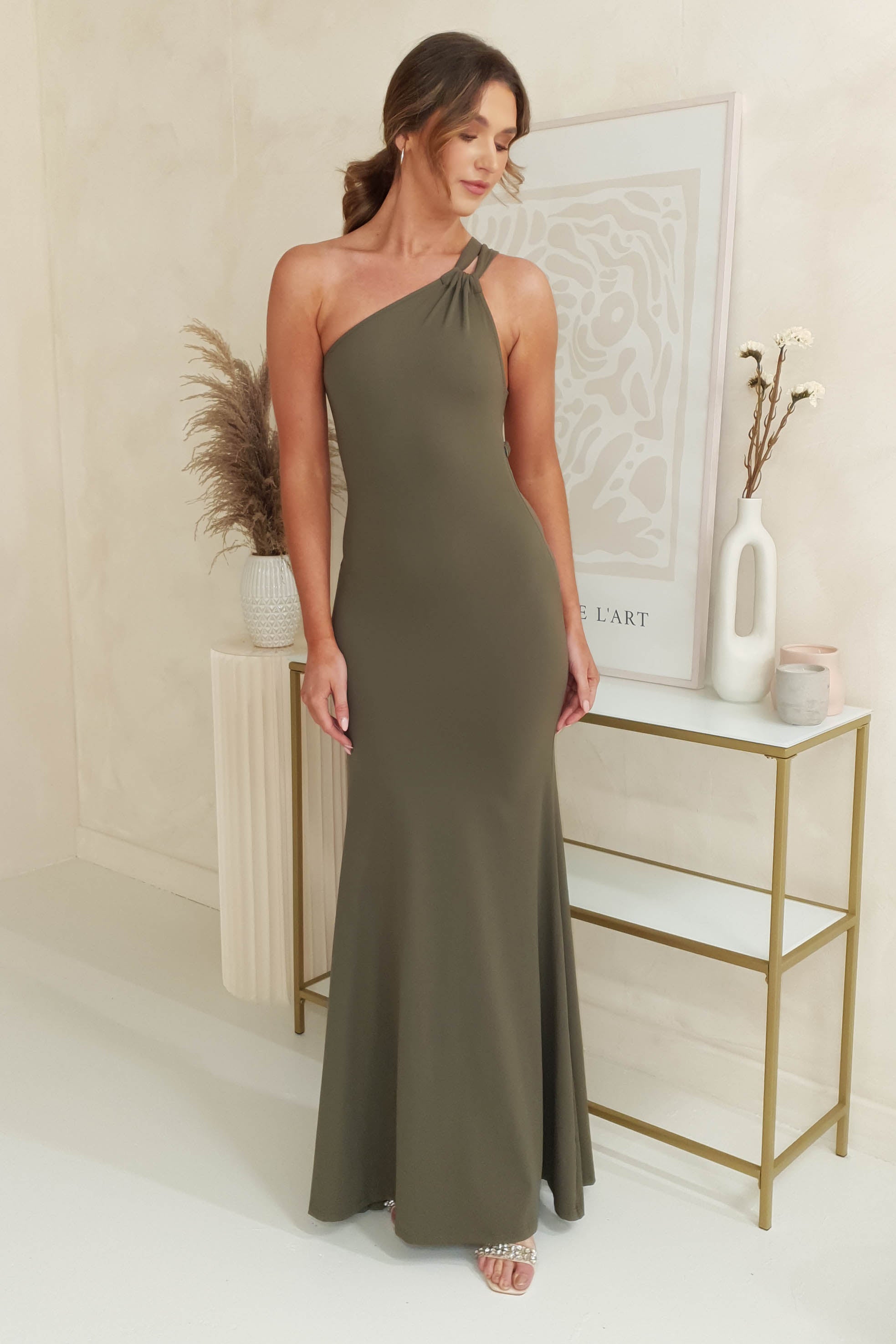 Milana Bodycon Maxi Gown | Olive