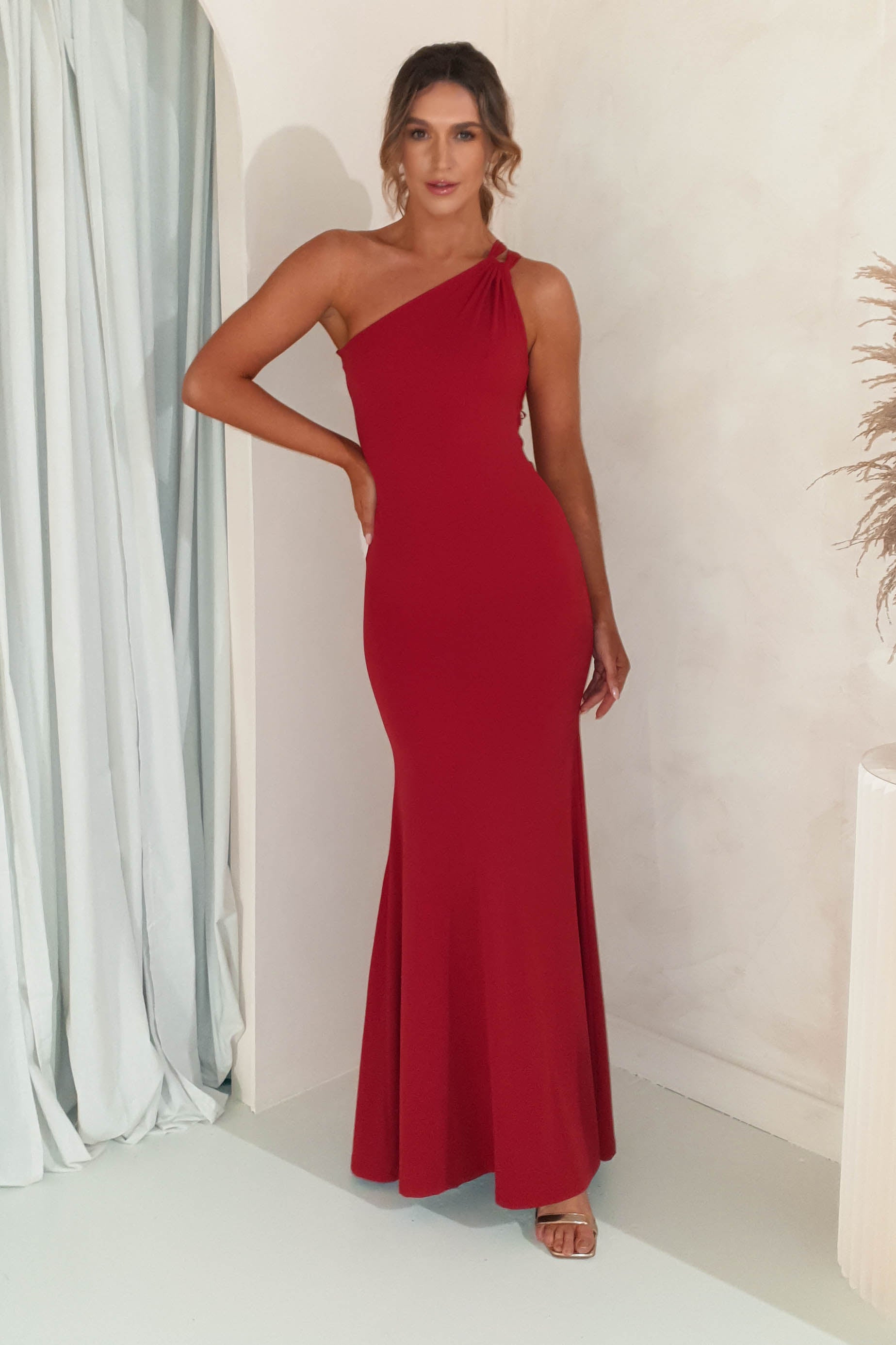 Milana Bodycon Maxi Gown | Red