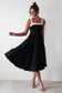 BLACK SKATER MIDI DRESS