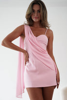 Oh Hello Clothing Women > Clothing > Dresses * DONE Kate One Shoulder Mini Dress | Pink