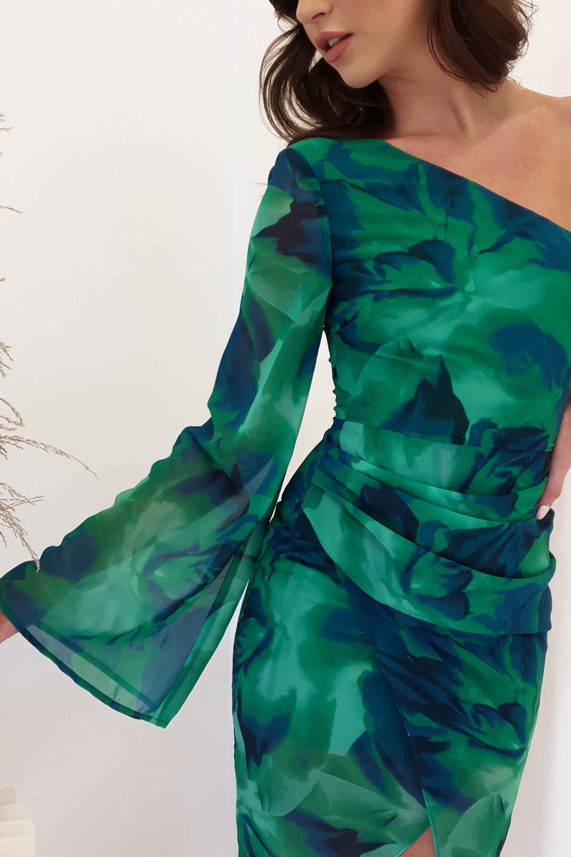 Florah Printed Midi Dress | Mixed Print