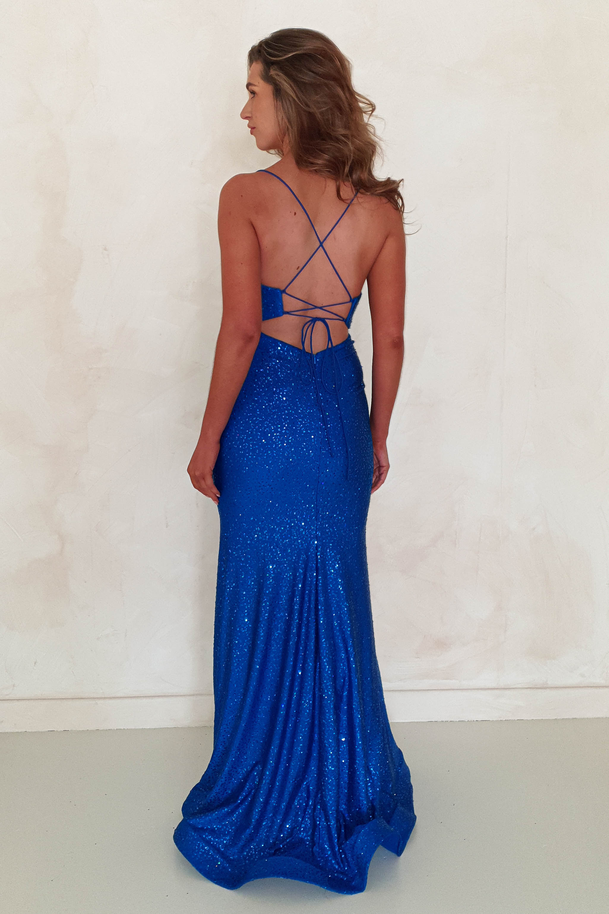 Adarinna Sequin Bodycon Gown | Royal Blue
