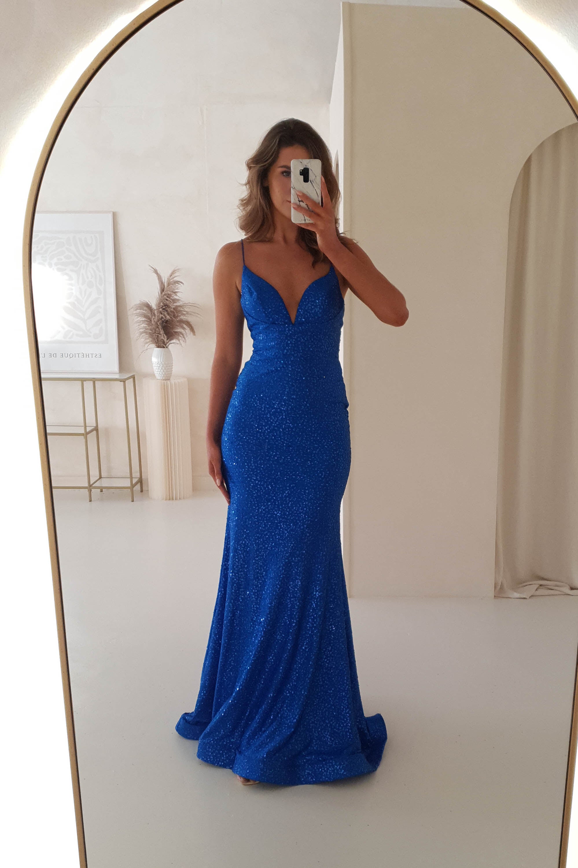 Adarinna Sequin Bodycon Gown | Royal Blue