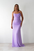 Caterina Strapless Maxi Dress Lilac | Wedding Guest Dress | Maxi | Oh Hello Clothing