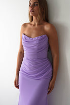 Caterina Strapless Maxi Dress Lilac | Wedding Guest Dress | Maxi | Oh Hello Clothing