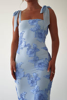 Oh Hello Clothing Women > Clothing > Dresses * DONE - Mahalia Floral Appliqué Maxi Dress | Blue