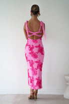 Oh Hello Clothing Women > Clothing > Dresses * DONE - Mahalia Floral Appliqué Maxi Dress | Pink