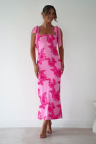 Oh Hello Clothing Women > Clothing > Dresses * DONE - Mahalia Floral Appliqué Maxi Dress | Pink