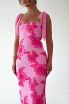 Oh Hello Clothing Women > Clothing > Dresses * DONE - Mahalia Floral Appliqué Maxi Dress | Pink
