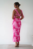 Oh Hello Clothing Women > Clothing > Dresses * DONE - Mahalia Floral Appliqué Maxi Dress | Pink