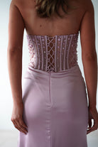 Theodora Strapless Embellished Gown | Mauve | Debs & Prom | Formal Gown | Oh Hello Clothing